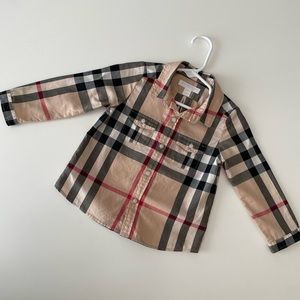 Toddler Burberry Button-Up Shirt 18 Months